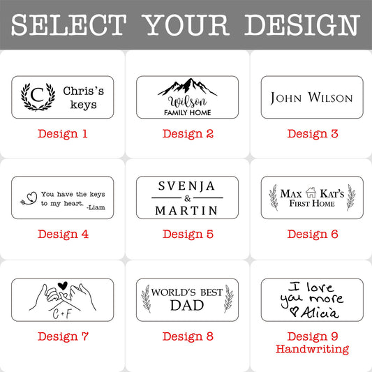 Personalized Walnut Wood Keychain, Engraved Keychain, Custom Wood Key Chain, Birthday or Anniversary Gift for Her or Him, Gift for Mom Dad