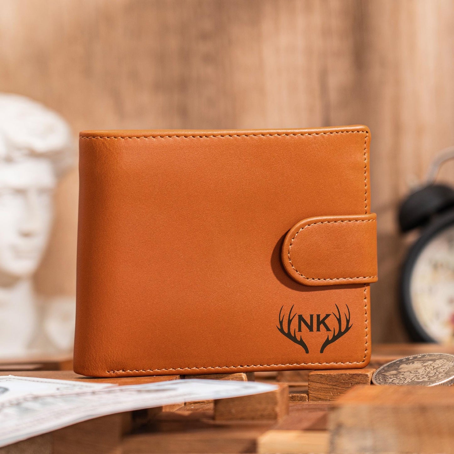 Personalized Wallet, Mens Leather Wallet, Engraved Wallet, Groomsmen Wallet, Custom Wallet, Boyfriend Gift for Men, Christmas Gift for Him