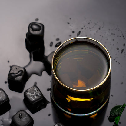 Personalized Whiskey Chilling Stones - Handcrafted Premium Black Basalt Rocks, Whiskey Gift Set, Groomsmen Gifts, Fathers Day gift for Him