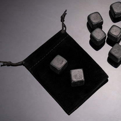 Personalized Whiskey Chilling Stones - Handcrafted Premium Black Basalt Rocks, Whiskey Gift Set, Groomsmen Gifts, Fathers Day gift for Him