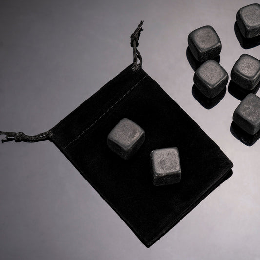 Personalized Whiskey Chilling Stones - Handcrafted Premium Black Basalt Rocks, Whiskey Gift Set, Groomsmen Gifts, Fathers Day gift for Him