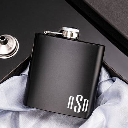 Personalized Groomsmen Flasks, Groomsman Gift, Flask for Groomsmen, Custom Flask, Black Hip Flask, Groomsmen Gifts, Gifts for Wedding Party