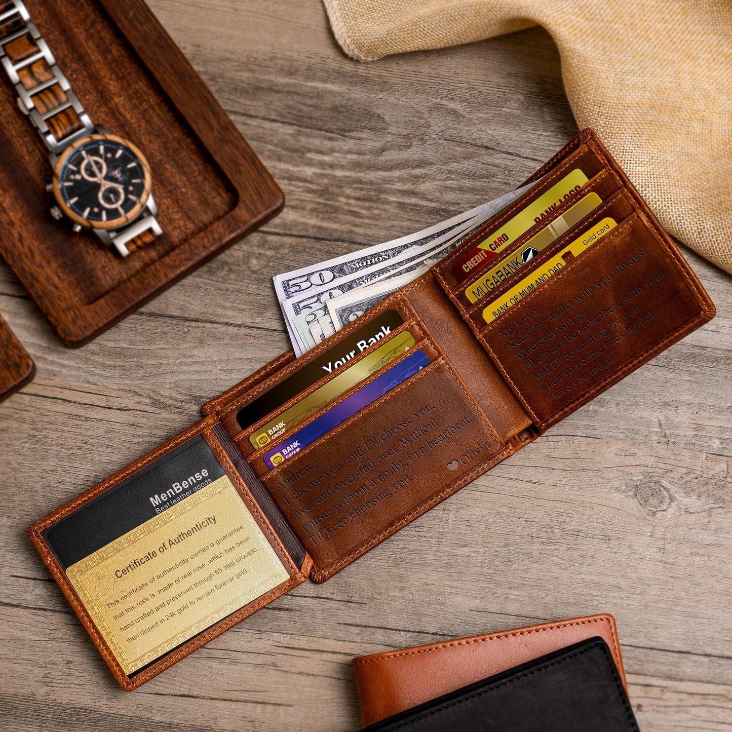 Personalized Wallet,Mens Wallet,Engraved Wallet,Groomsmen Wallet,Leather Wallet,Custom Wallet,Boyfriend Gift for Men, Christmas Gift for Him