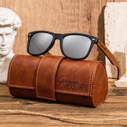 Personalized Walnut Wood Sunglasses, Groomsman Sunglasses, Gifts For Groomsmen, Wedding Bachelor Party Gift For Men, Groomsmen Proposal Gift