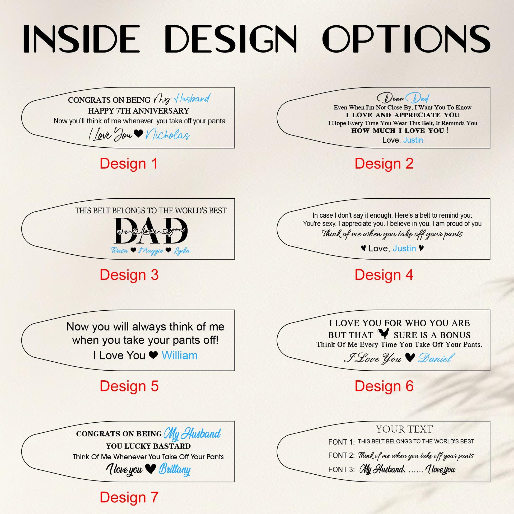 Custom Leather Belt for Dad, Engraved Men's Belt, Personalized Gift for Boyfriend, Christmas Gift for Dad, Valentines Day Gift for Husband