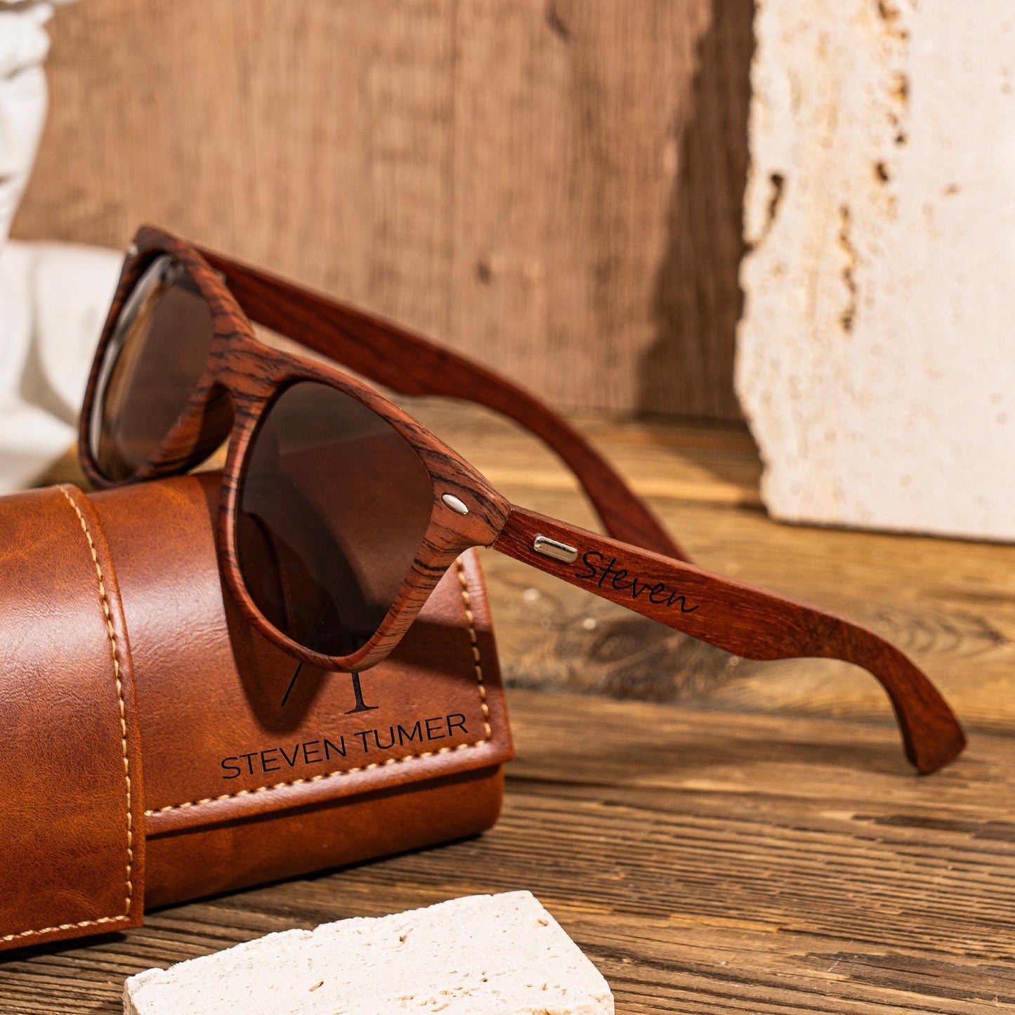 Personalized Mens Sunglasses with Leather Box, Groomsmen Gifts Idea, Best Man Gift, Bachelor Party Gifts, Wedding Party Gifts, Gift for Men