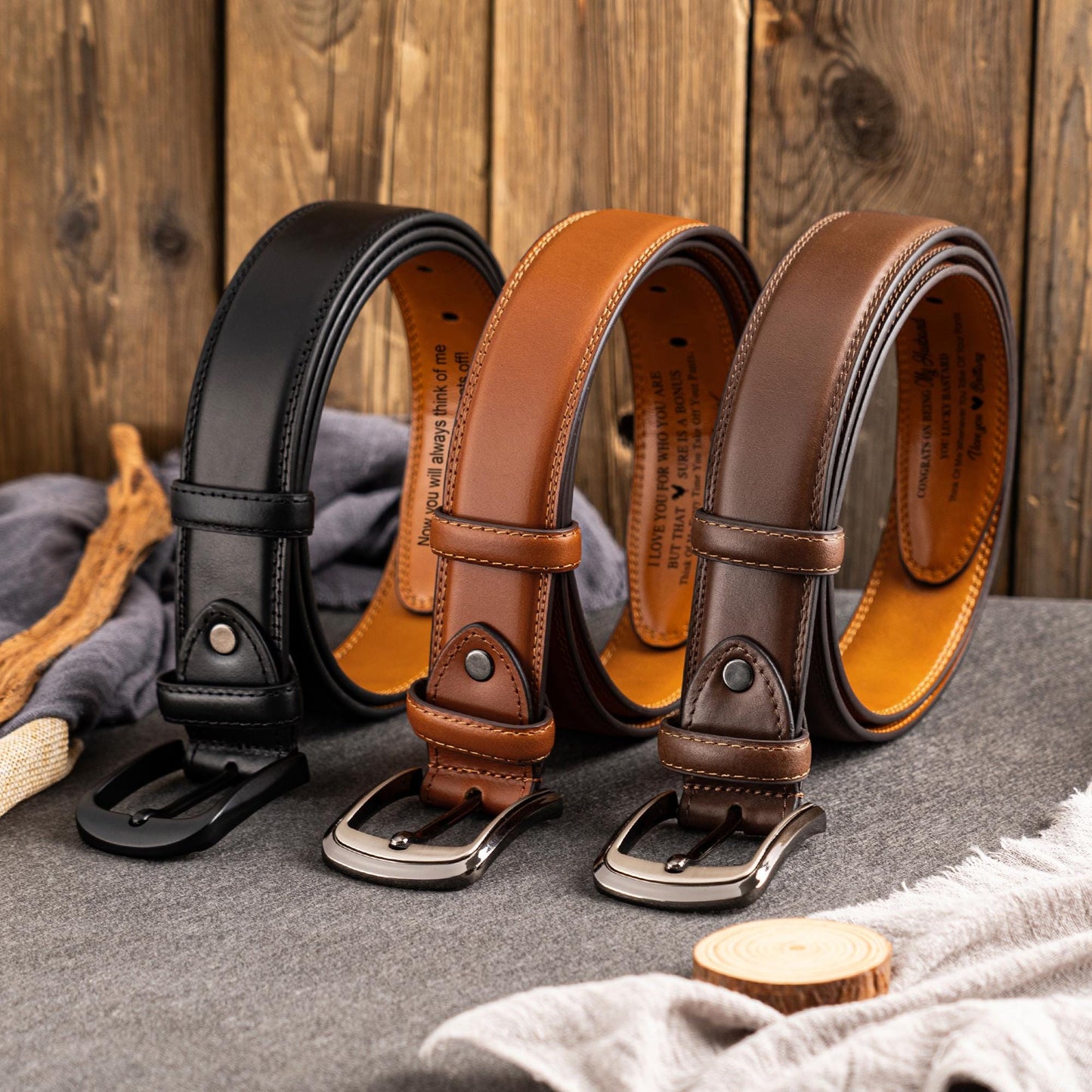 Custom Leather Belt for Dad, Engraved Men's Belt, Personalized Gift for Boyfriend, Christmas Gift for Dad, Valentines Day Gift for Husband