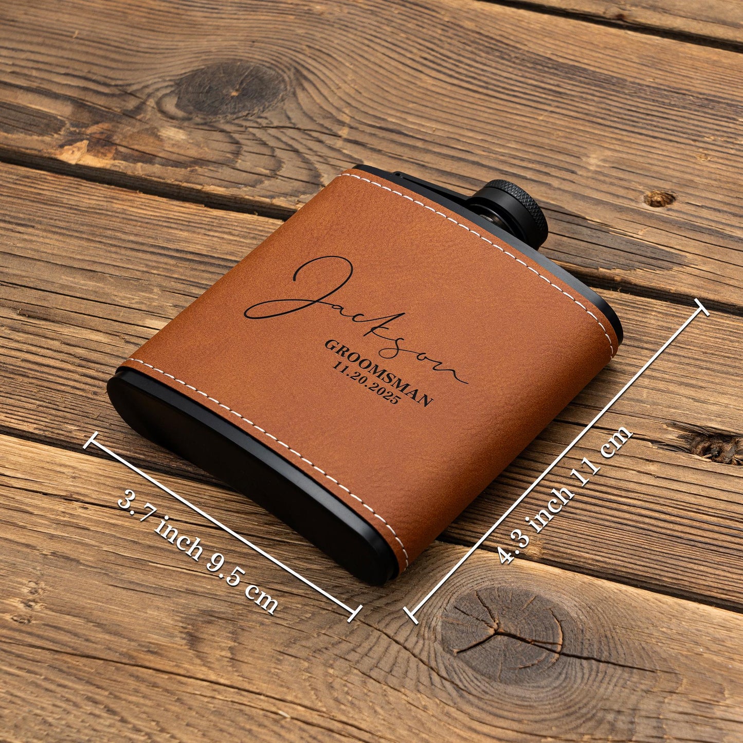 Personalized Leather Flask for Men, Groomsmen Gifts, Custom Leather Groomsman Flask, Best Man Flask Gifts, Groomsmen Proposal, Wedding Gifts